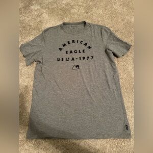 American Eagle Outfitters Charcoal Graphic Tee